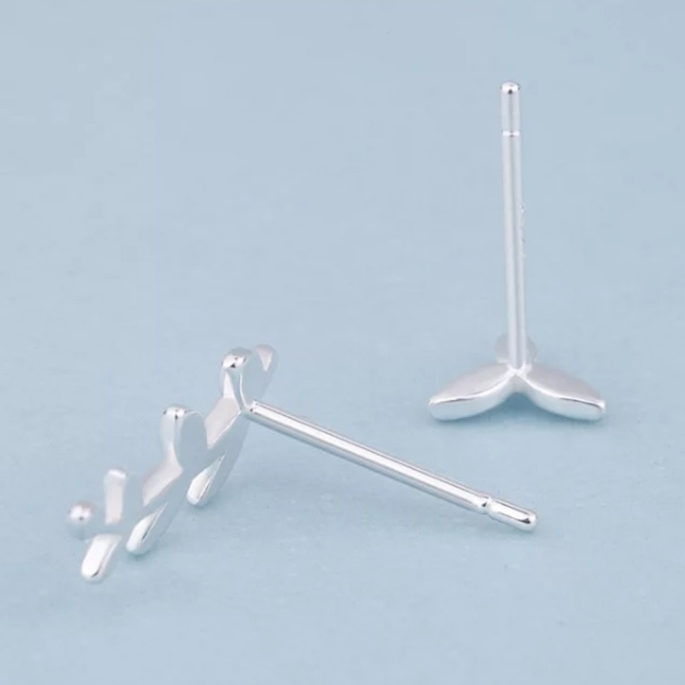 🌱Sterling silver leaves earrings - Picture 3 of 5